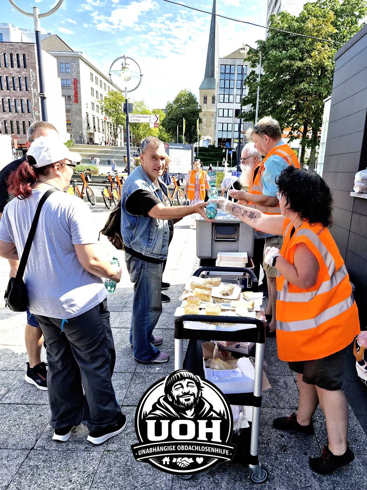 Getränkeausgabe am Dortmunder Hauptbahnhof